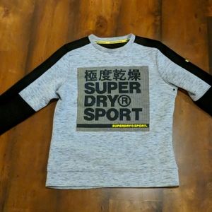 Super dry Sport Grey Pullover Sweatshirt
